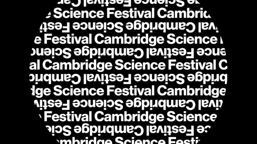 Graphic circle with text reading Cambridge Science Festival.